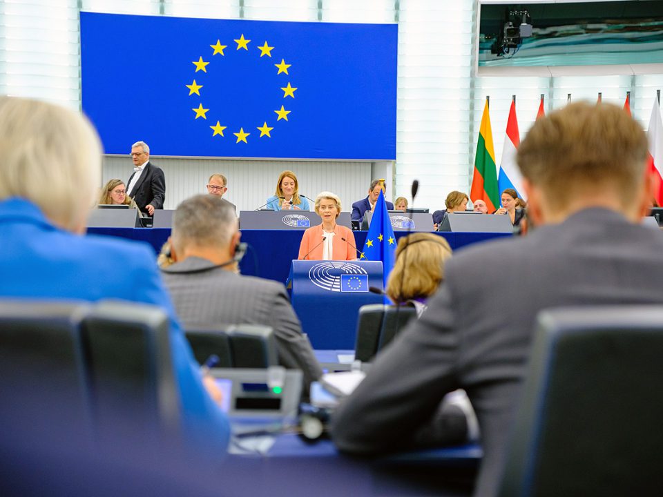 Kommissionspräsidentin Ursula von der Leyen hält Rede zur Lage der Union
